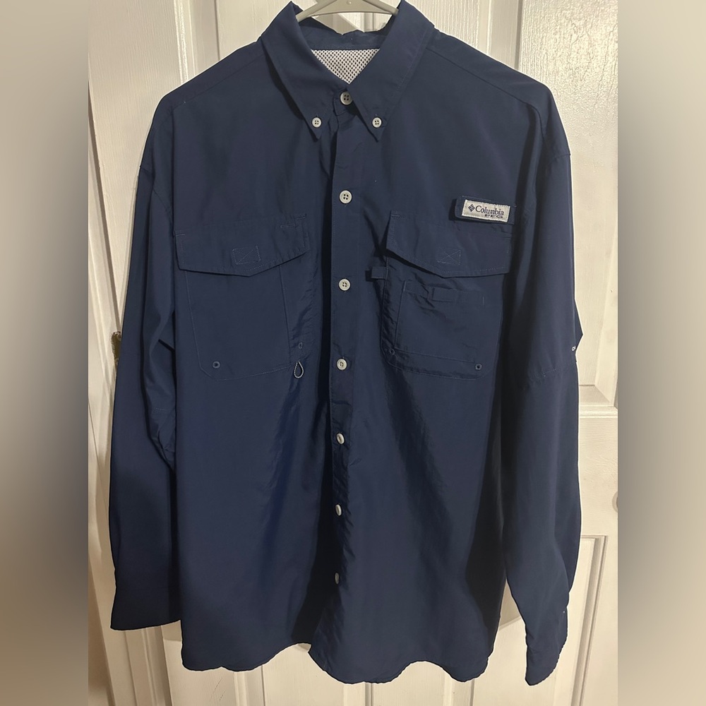 Columbia Navy Blue Outdoor Shirt